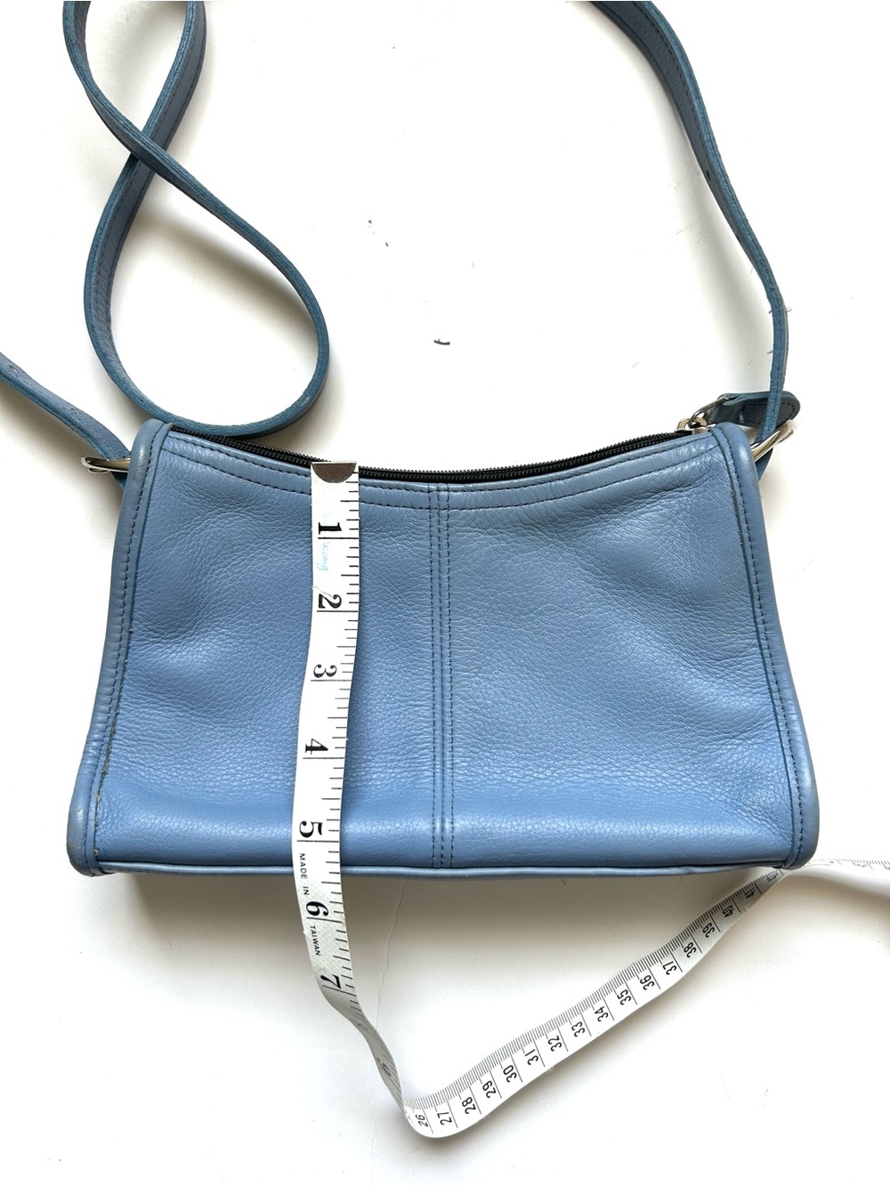 Coach Vintage 4104 Blue Leather Crossbody Bag 90s - Picture 10 of 10